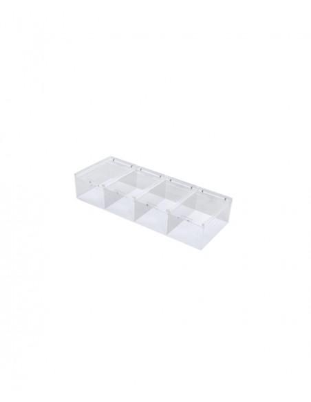 Boite Acrylique 4 Compartiments 56.5x20.6x9.5cm Reptizoo Reptizoo - 1