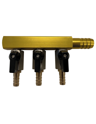 Roestvrij stalen verdeler 8mm - 3 uitgangen SuperFish - 1