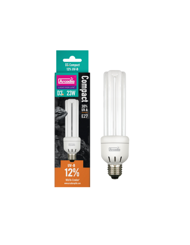 Arcadia D3+ Compact E27 Bulb 12% 23 Watt Arcadia - 1