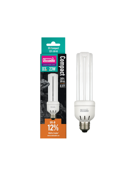 Arcadia D3+ Compact E27 Bulb 12% 23 Watt Arcadia - 1