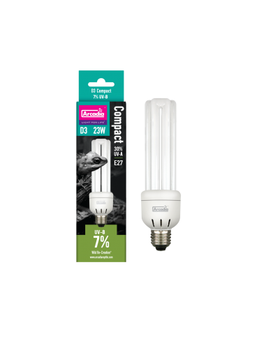 Arcadia D3 Compact Bulb 7% Uvb 23 Watt Arcadia - 1