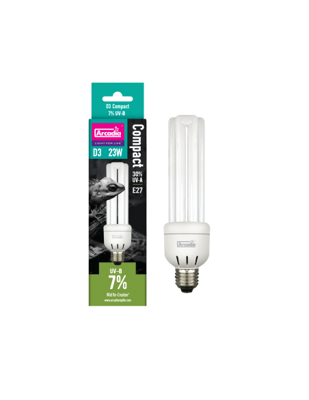 Arcadia D3 Compact Bulb 7% Uvb 23 Watt Arcadia - 1