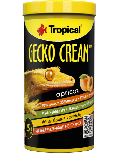 TROPICAL Gecko Cream Abricot 100 ml - Aquabota.com