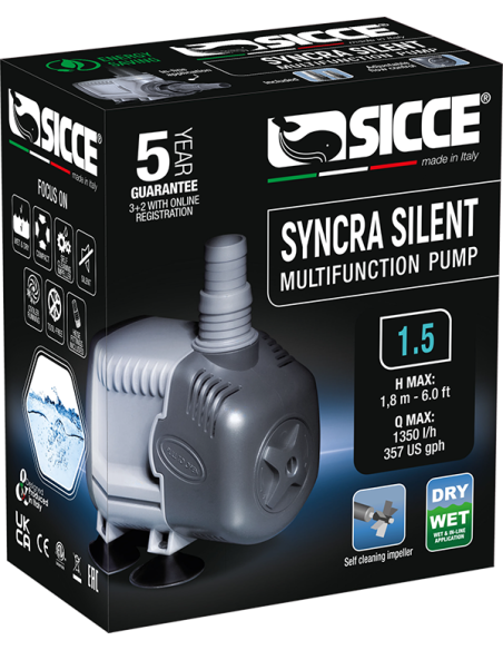 Pompe Syncra Silent 1.5 1350l/H Sicce