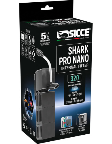 Filtre Shark Pro Nano 320  320l/H Sicce