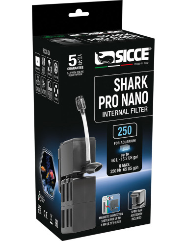 Filtre Shark Pro Nano 250  250l/H Sicce