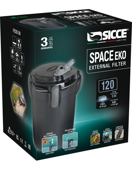 Filtre Space Eko 120 600l/H Sicce