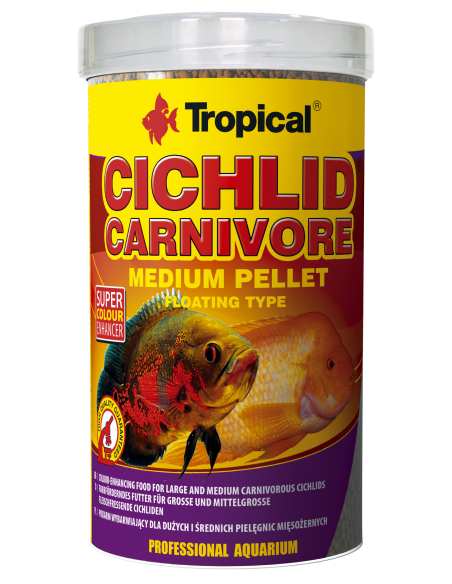 Cichlid Carnivore Medium Pellet 5l/1.8kg TROPICAL - 1