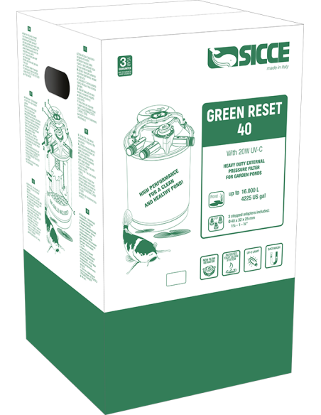 Filtre Green Reset 40l  1x20w Uv-C  Sicce