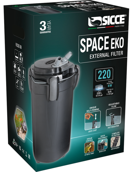 Filtre Space Eko 220 800l/H Sicce