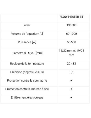 AQUAEL CHAUFFAGE FLOW HEATER 500w 2.0 - Aquabota.com