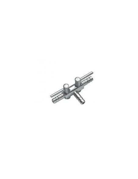 Robinet à air Métal 4-6mm 2 Sorties Blister 1pc  Hobby HOBBY - 1