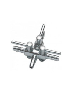 Robinet à air Métal 4-6mm 3 Sorties Blister 1pc  Hobby HOBBY - 1